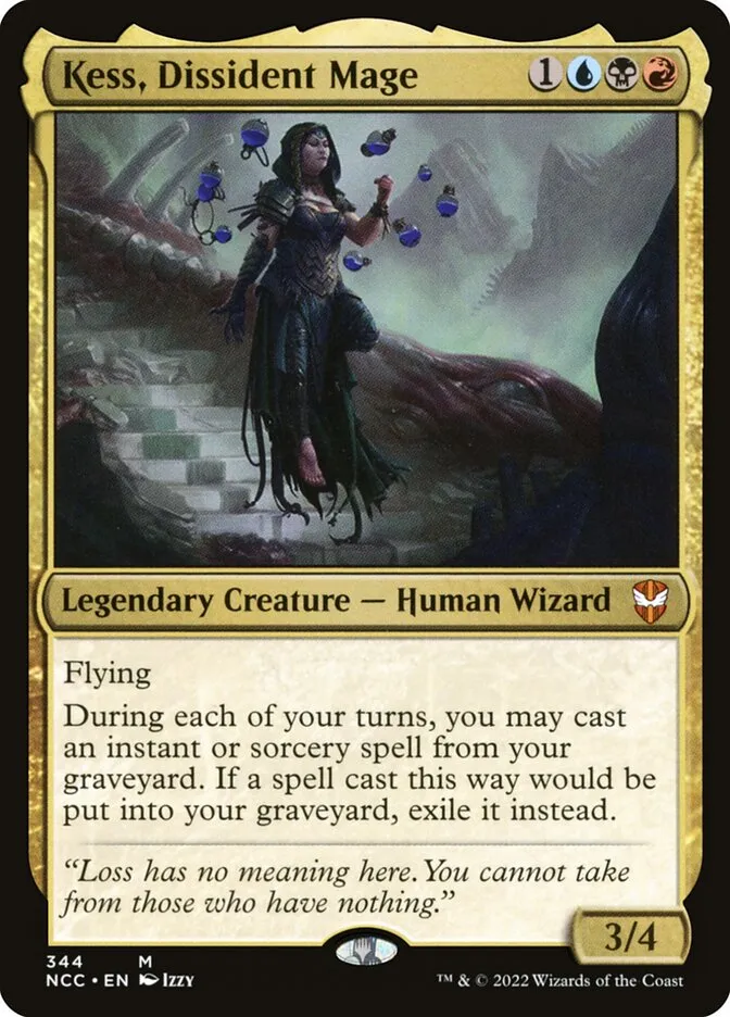 2022 New Capenna Commander Kess, Dissident Mage mythic #344 mythic card image