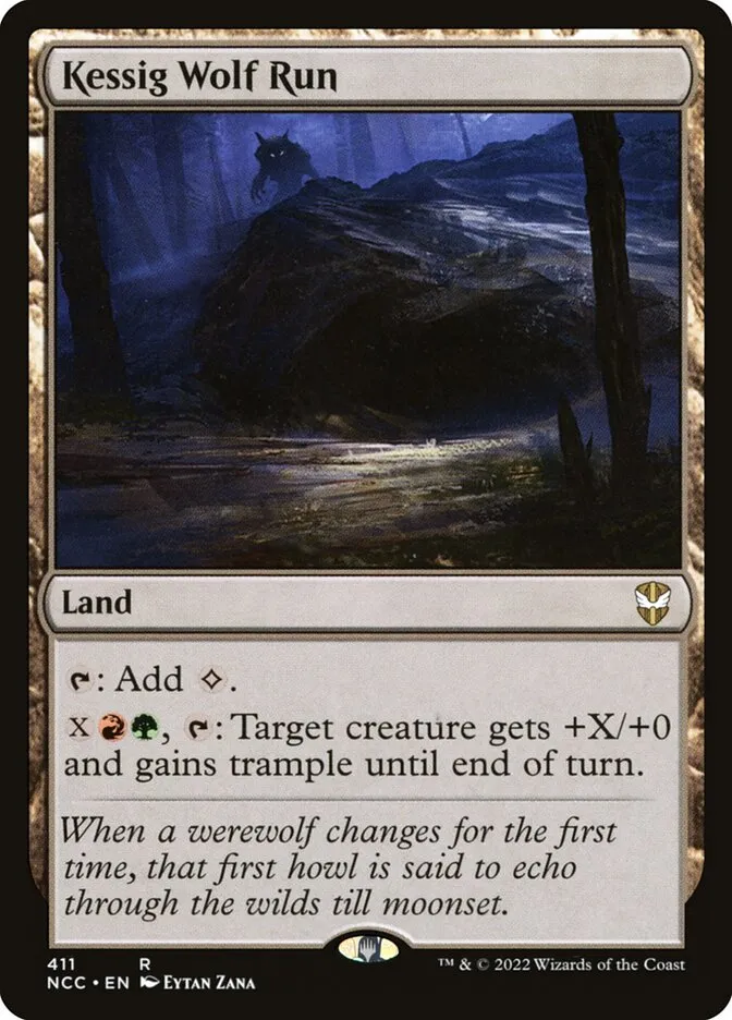 2022 New Capenna Commander Kessig Wolf Run #411 rare card image