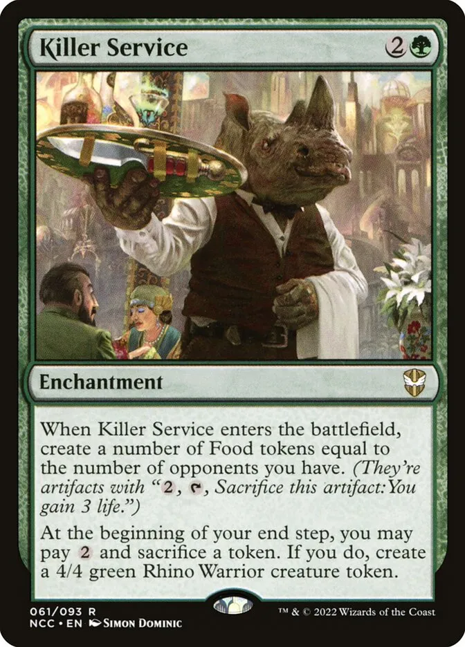 2022 New Capenna Commander Killer Service #61 rare card image