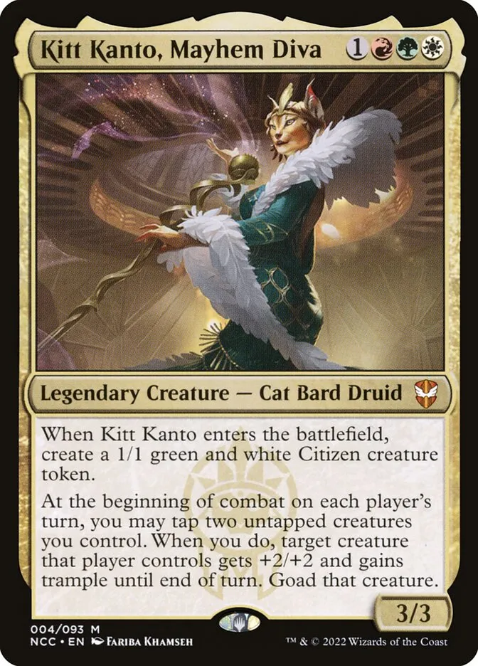 2022 New Capenna Commander Kitt Kanto, Mayhem Diva mythic #4 mythic card image