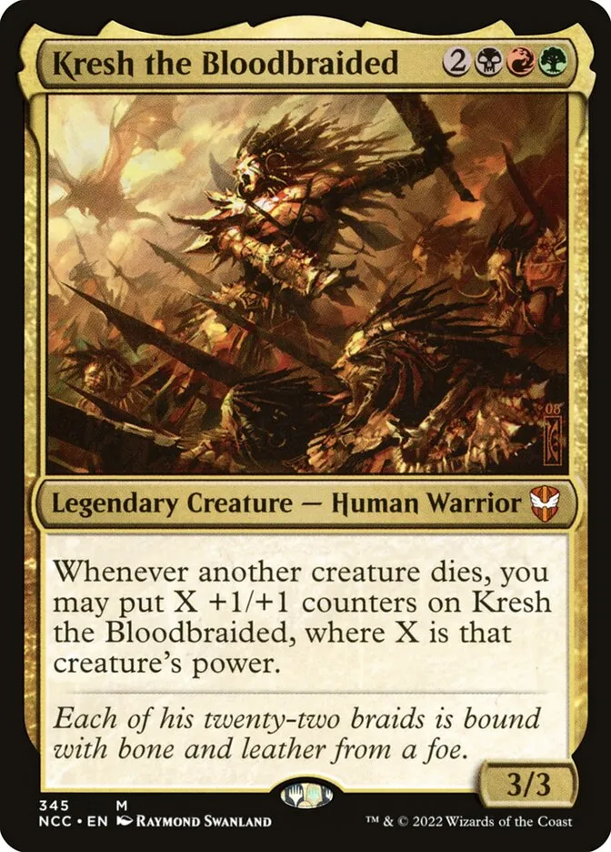 2022 New Capenna Commander Kresh the Bloodbraided mythic #345 mythic card image