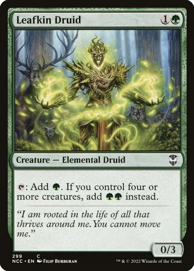 2022 New Capenna Commander Leafkin Druid #299 common card image
