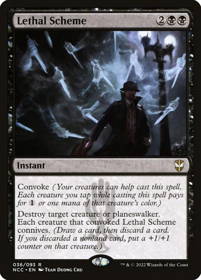 2022 New Capenna Commander Lethal Scheme rare #36 rare card image