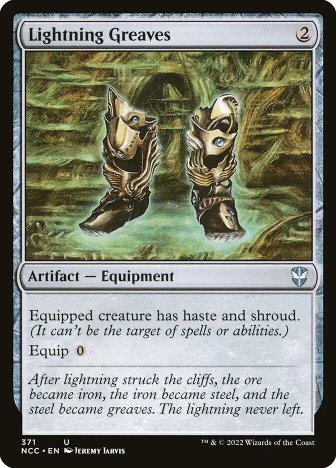 2022 New Capenna Commander Lightning Greaves uncommon #371 uncommon card image
