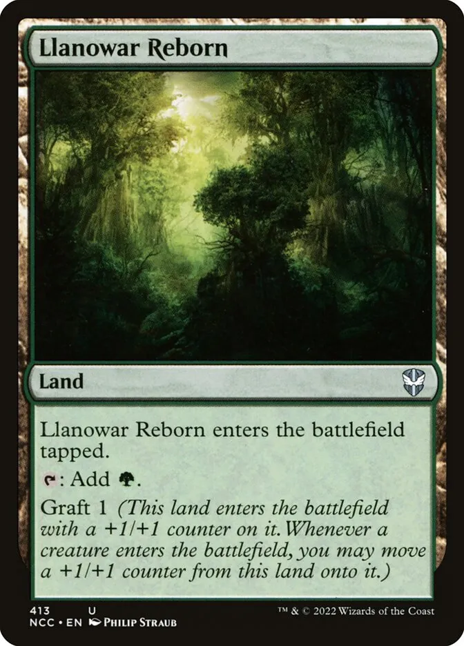 2022 New Capenna Commander Llanowar Reborn #413 uncommon card image
