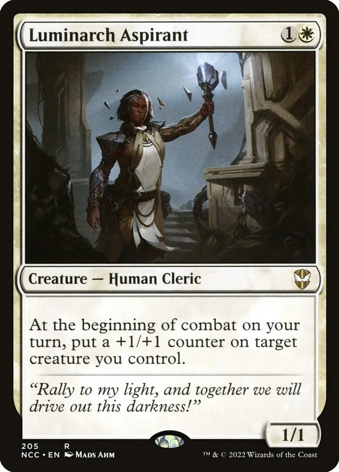 2022 New Capenna Commander Luminarch Aspirant #205 rare card image