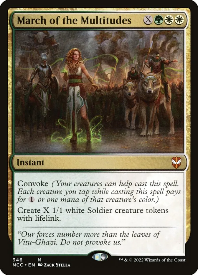 2022 New Capenna Commander March of the Multitudes mythic #346 mythic card image