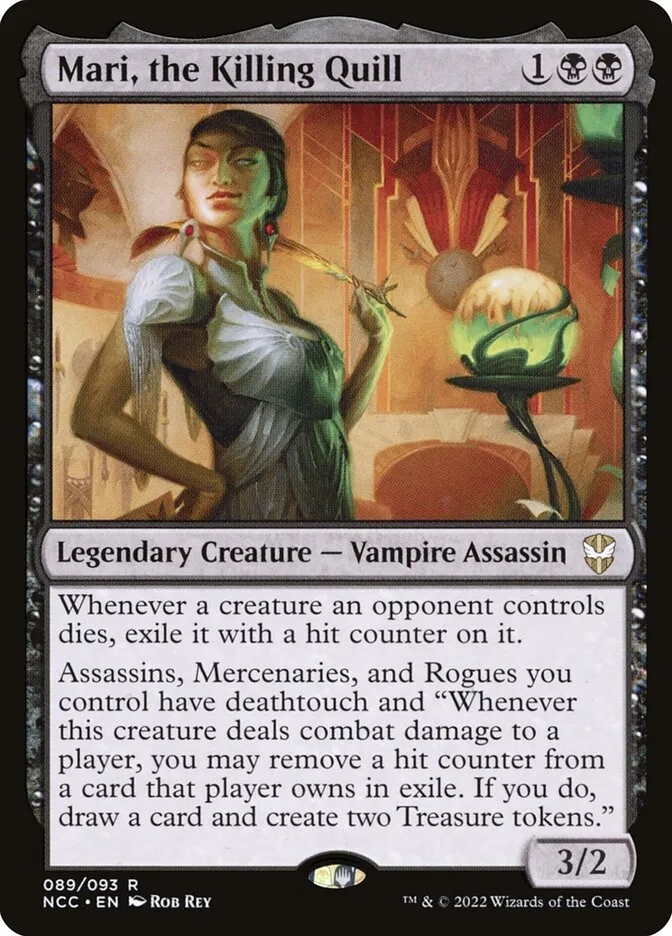 2022 New Capenna Commander Mari, the Killing Quill #89 rare card image