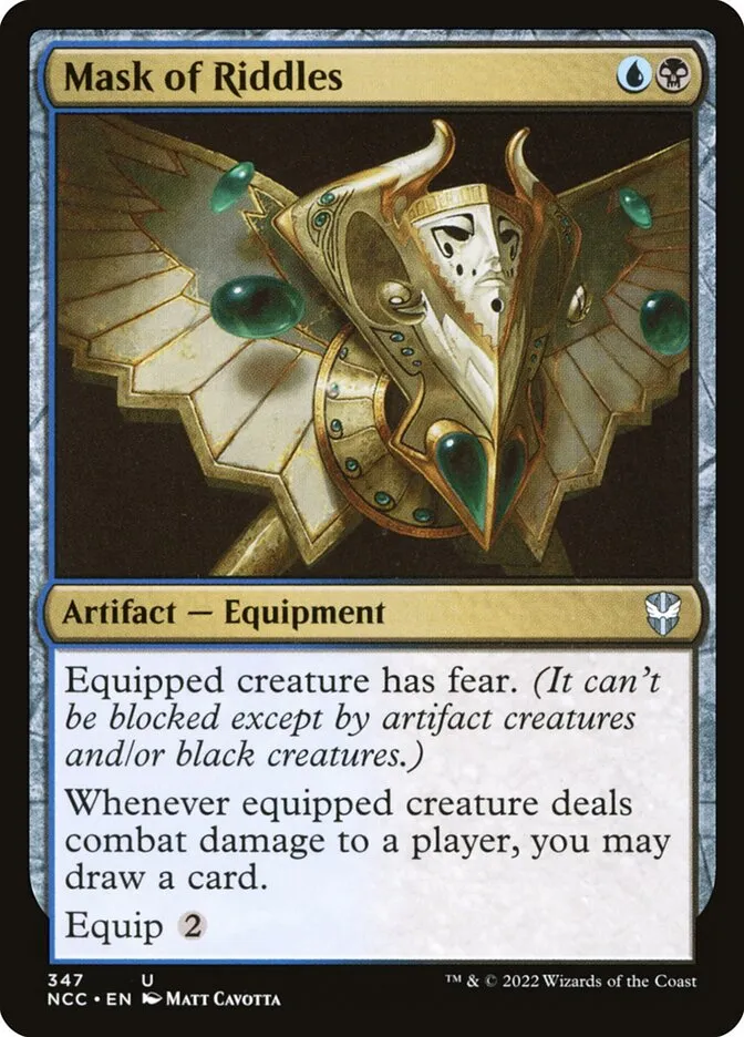 2022 New Capenna Commander Mask of Riddles #347 uncommon card image