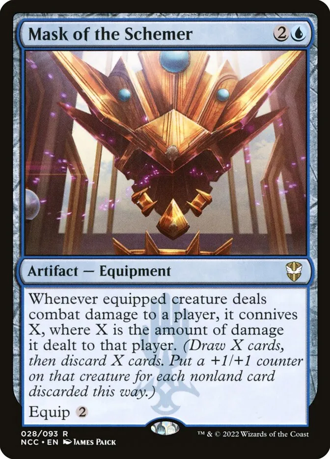 2022 New Capenna Commander Mask of the Schemer #28 rare card image