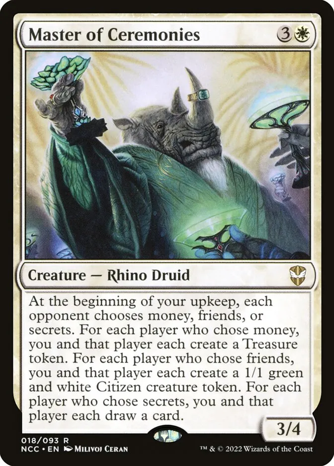 2022 New Capenna Commander Master of Ceremonies #18 rare card image
