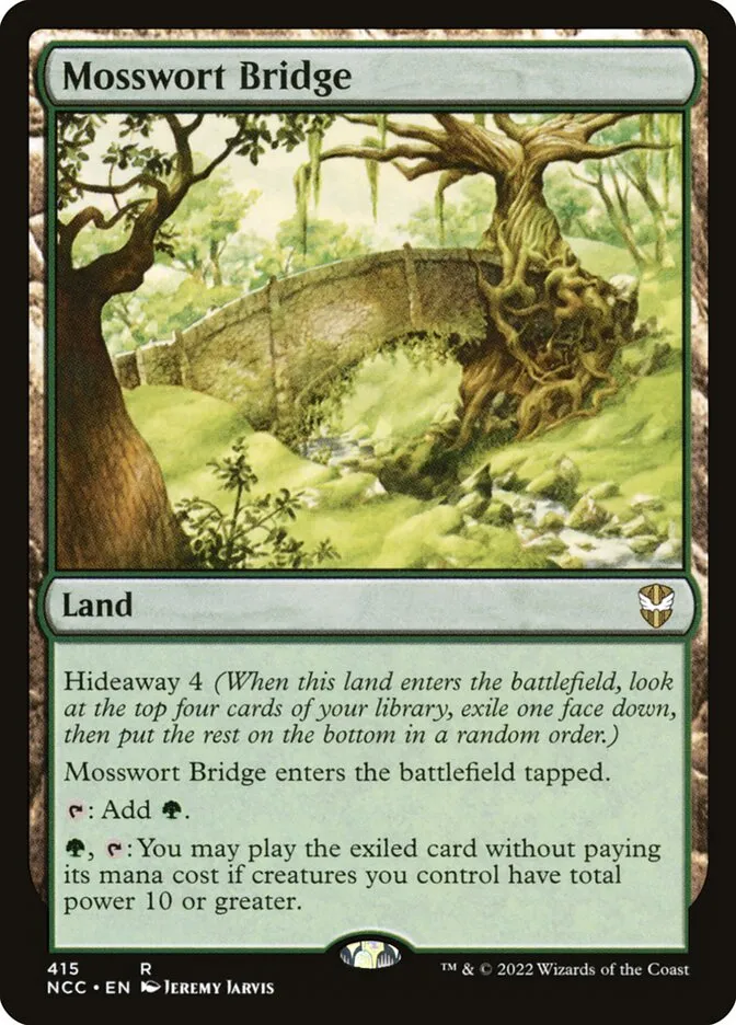 2022 New Capenna Commander Mosswort Bridge #415 rare card image