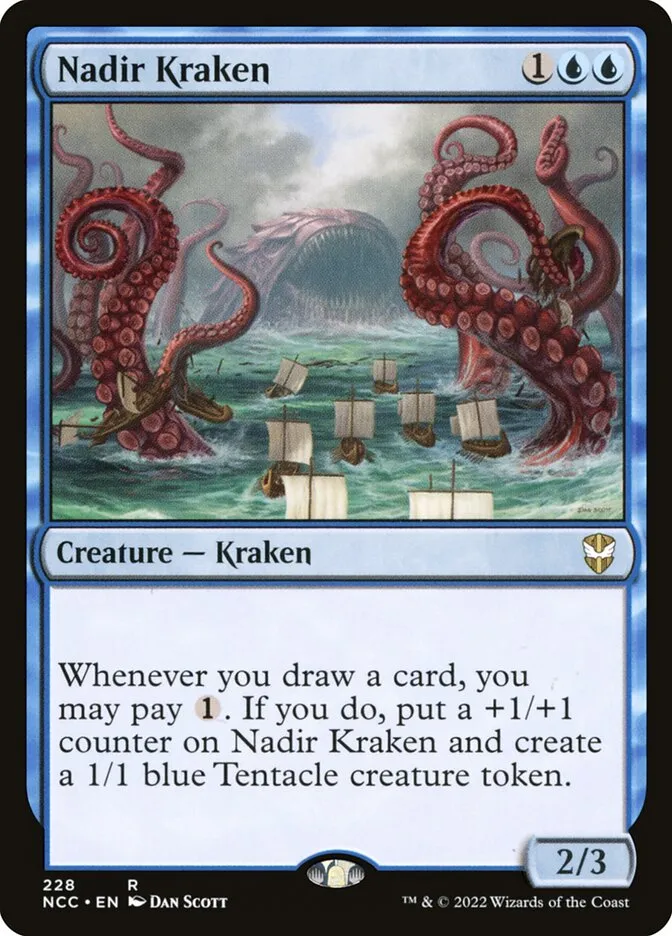 2022 New Capenna Commander Nadir Kraken #228 rare card image