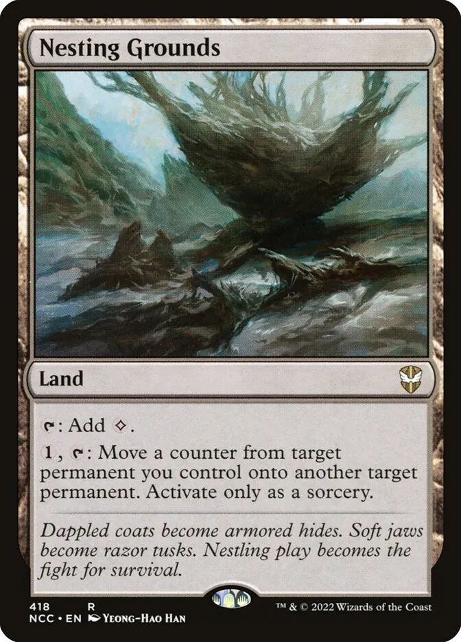 2022 New Capenna Commander Nesting Grounds rare #418 rare card image