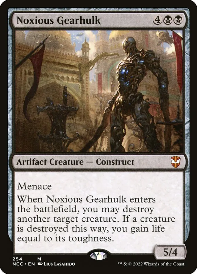 2022 New Capenna Commander Noxious Gearhulk mythic #254 mythic card image