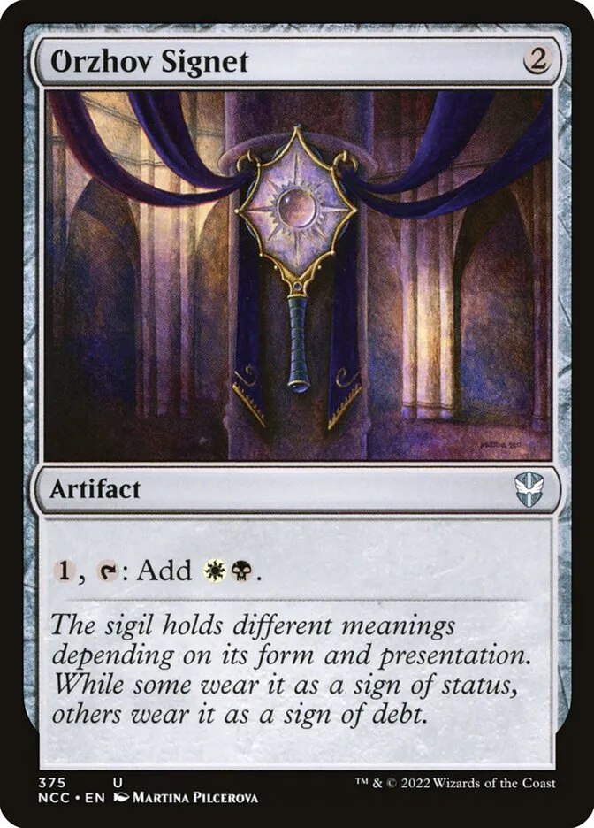 2022 New Capenna Commander Orzhov Signet #375 uncommon card image