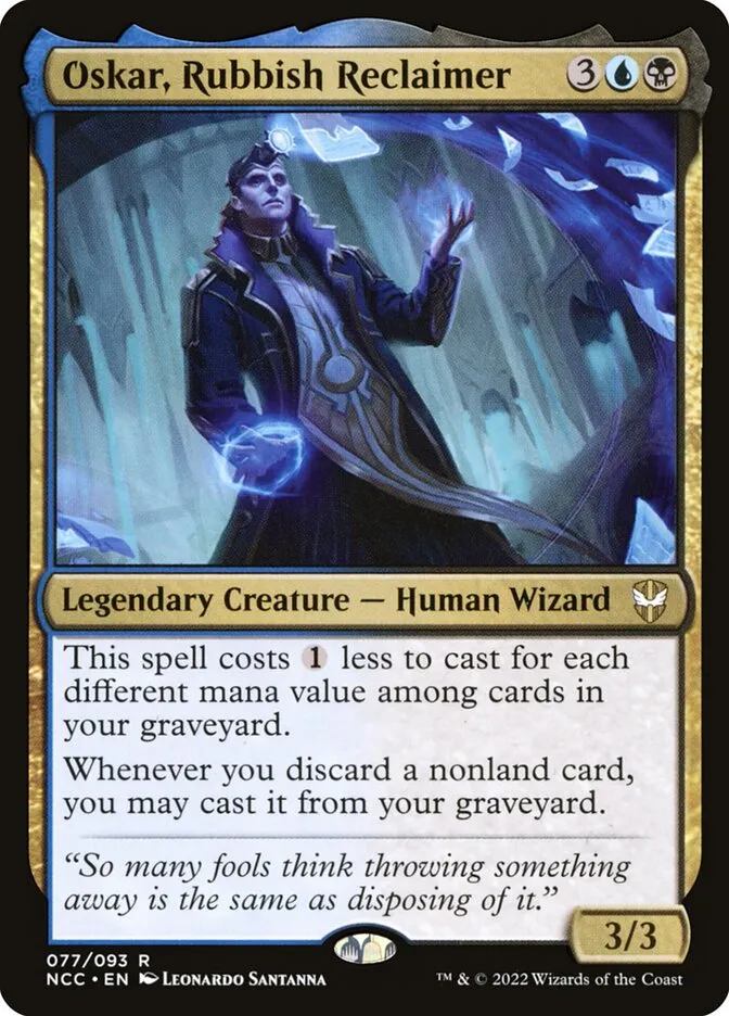 2022 New Capenna Commander Oskar, Rubbish Reclaimer #77 rare card image