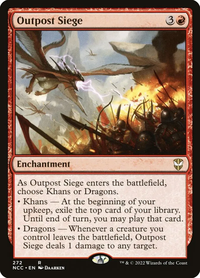 2022 New Capenna Commander Outpost Siege #272 rare card image