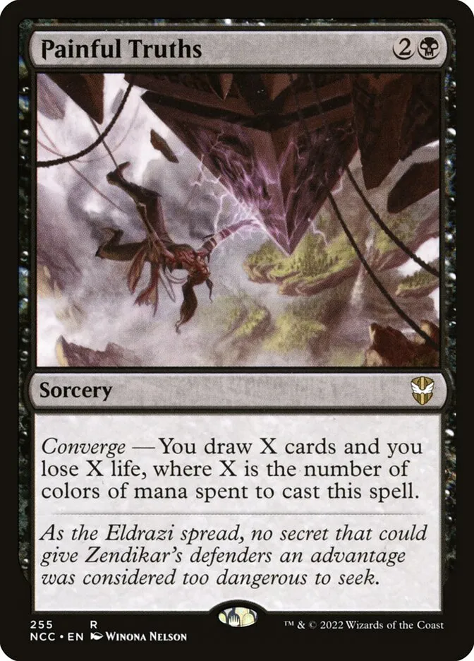 2022 New Capenna Commander Painful Truths #255 rare card image