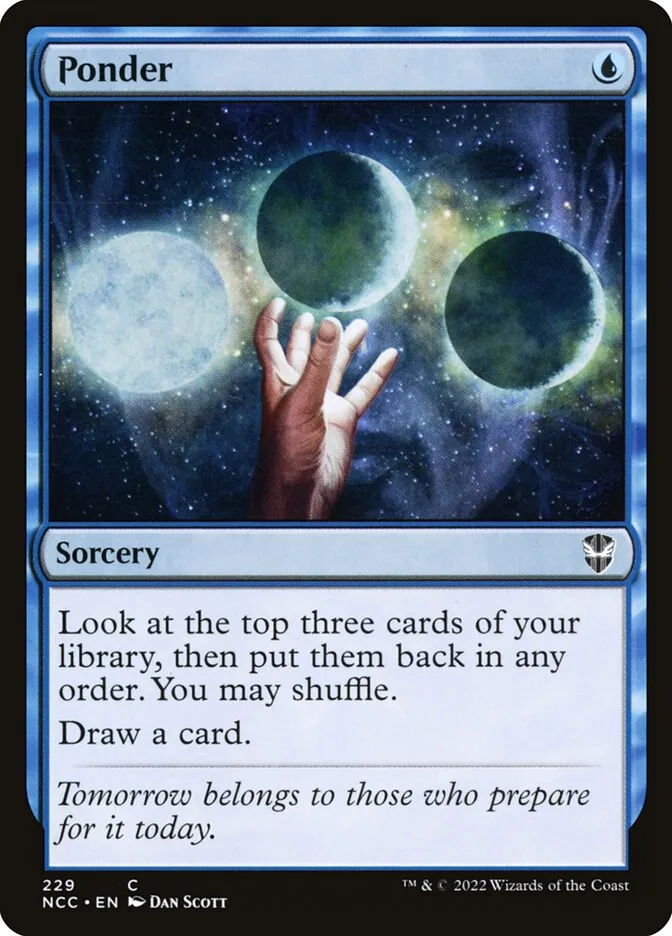 2022 New Capenna Commander Ponder common #229 common card image