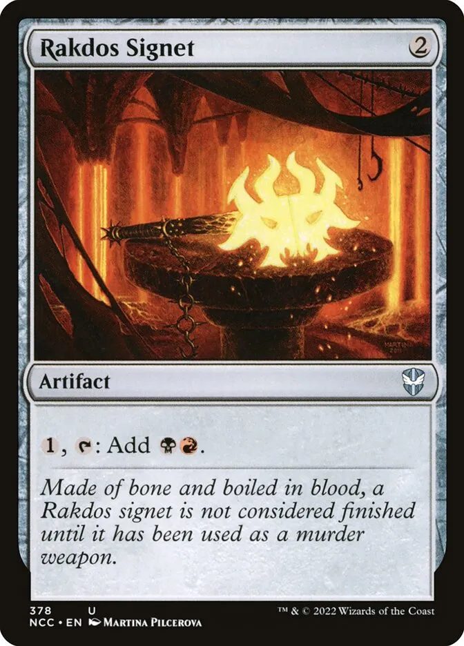 2022 New Capenna Commander Rakdos Signet #378 uncommon card image