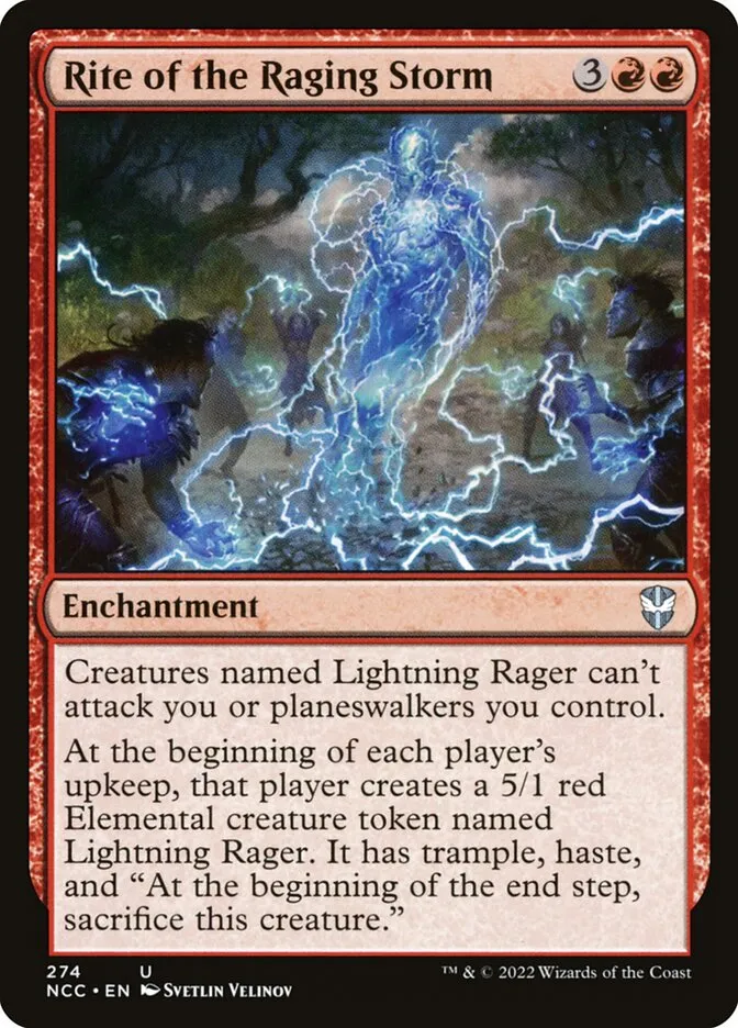2022 New Capenna Commander Rite of the Raging Storm #274 uncommon card image