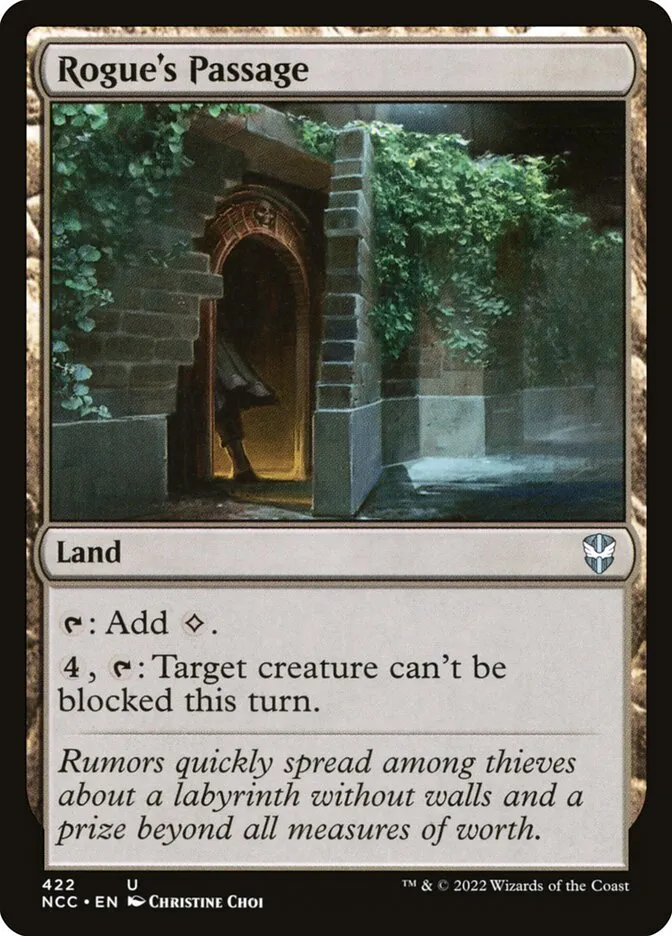 2022 New Capenna Commander Rogue's Passage #422 uncommon card image