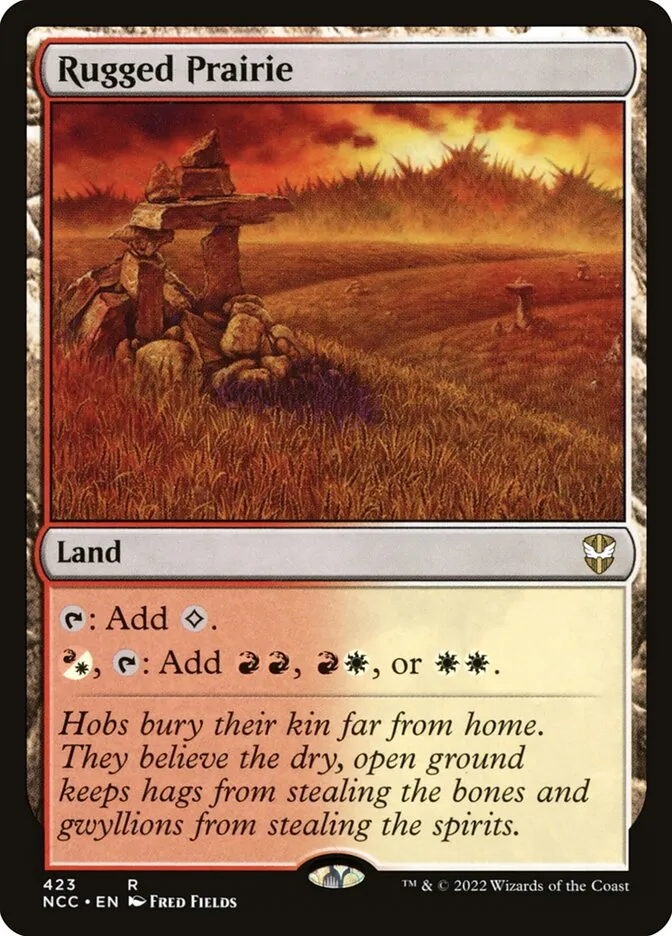 2022 New Capenna Commander Rugged Prairie #423 rare card image