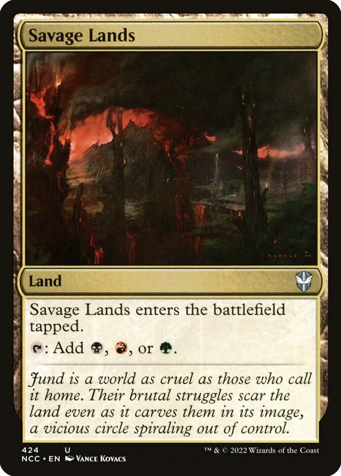 2022 New Capenna Commander Savage Lands #424 uncommon card image