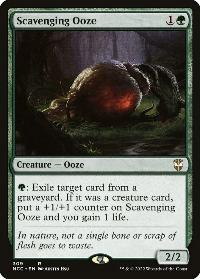 2022 New Capenna Commander Scavenging Ooze #309 rare card image