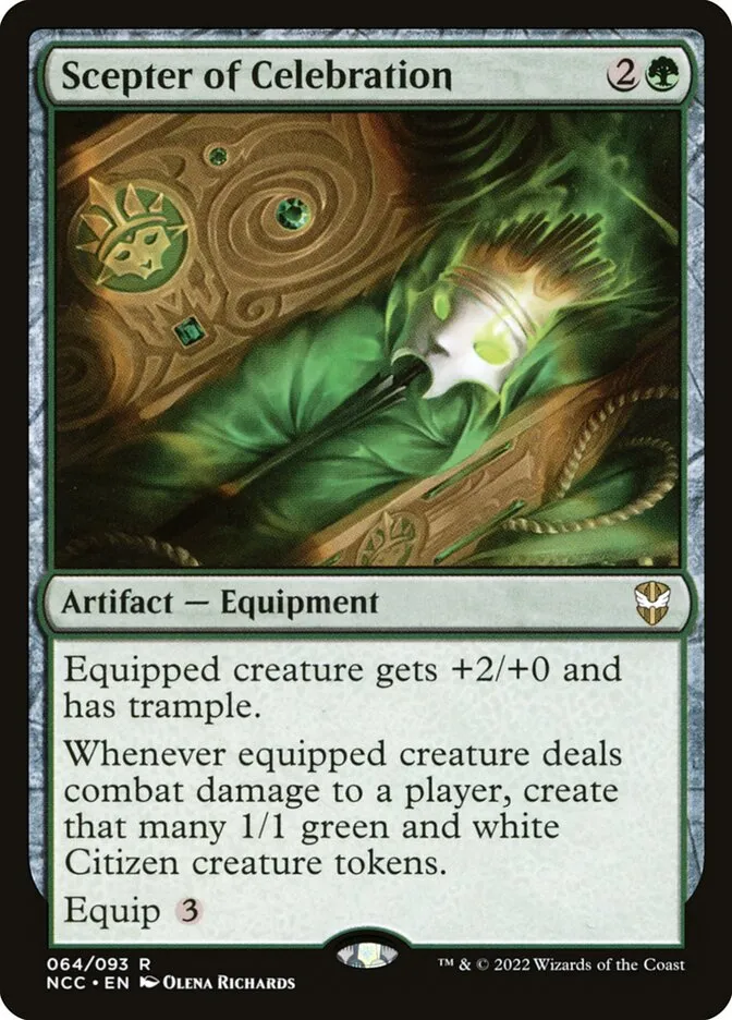 2022 New Capenna Commander Scepter of Celebration #64 rare card image