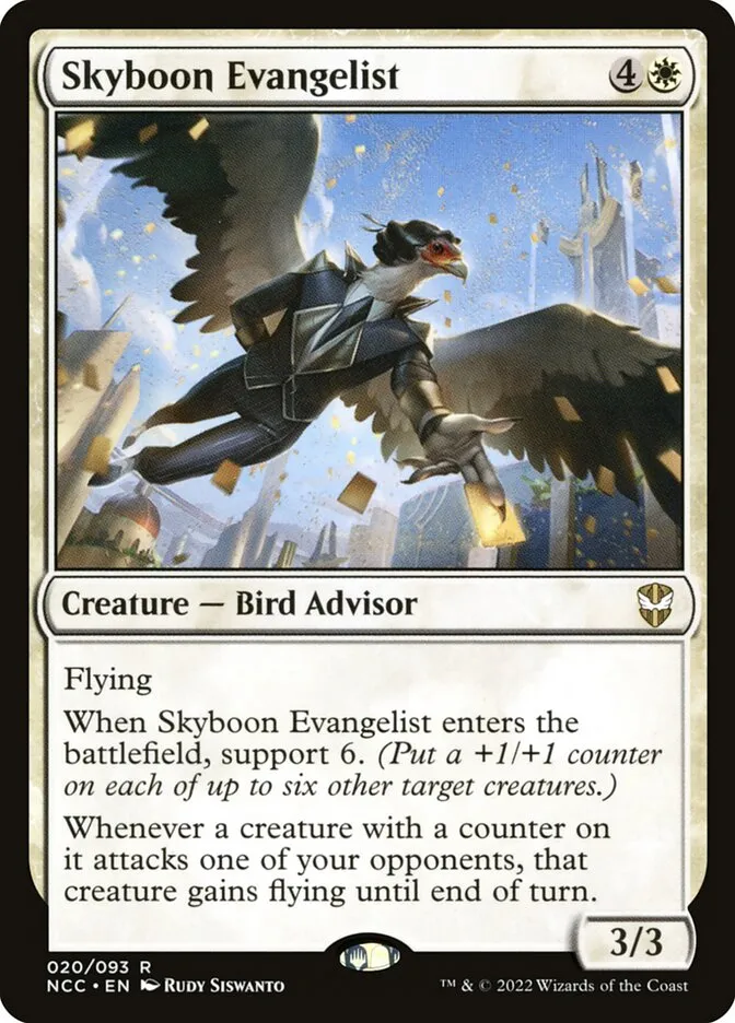 2022 New Capenna Commander Skyboon Evangelist #20 rare card image
