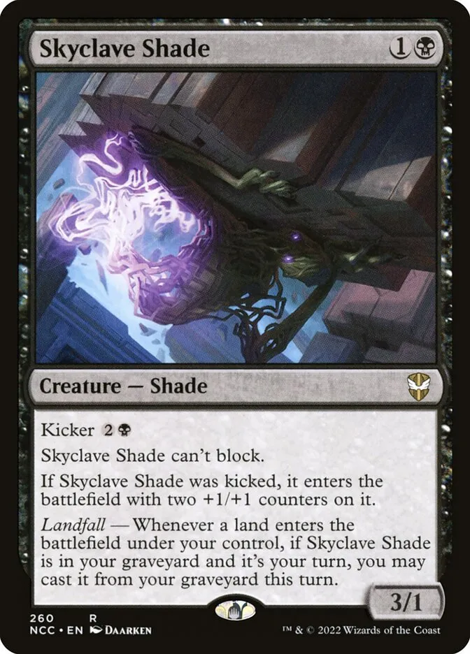 2022 New Capenna Commander Skyclave Shade #260 rare card image