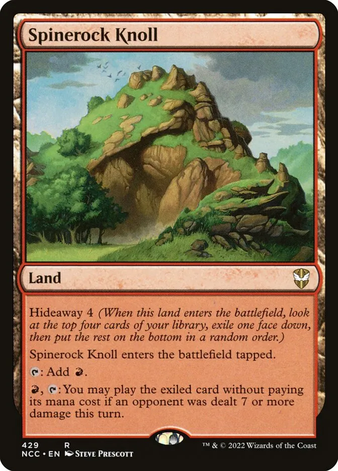 2022 New Capenna Commander Spinerock Knoll #429 rare card image