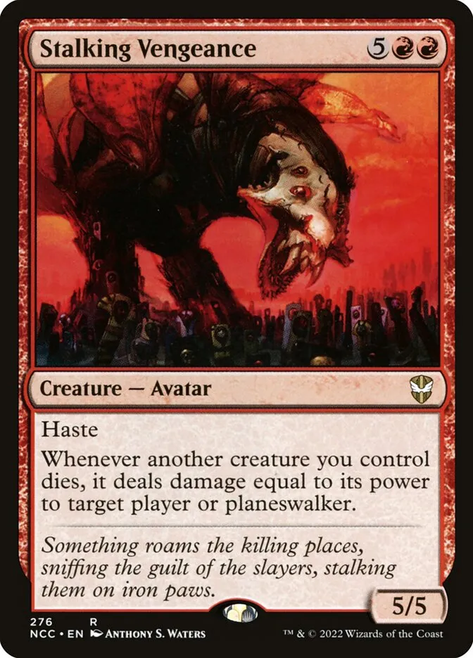 2022 New Capenna Commander Stalking Vengeance #276 rare card image