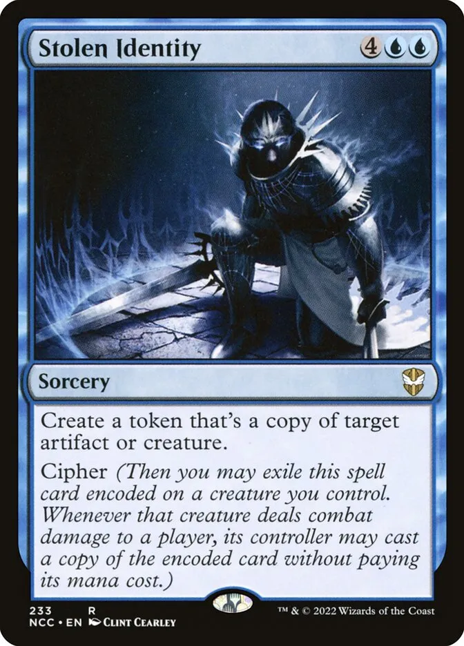 2022 New Capenna Commander Stolen Identity #233 rare card image
