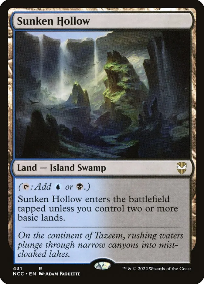 2022 New Capenna Commander Sunken Hollow #431 rare card image