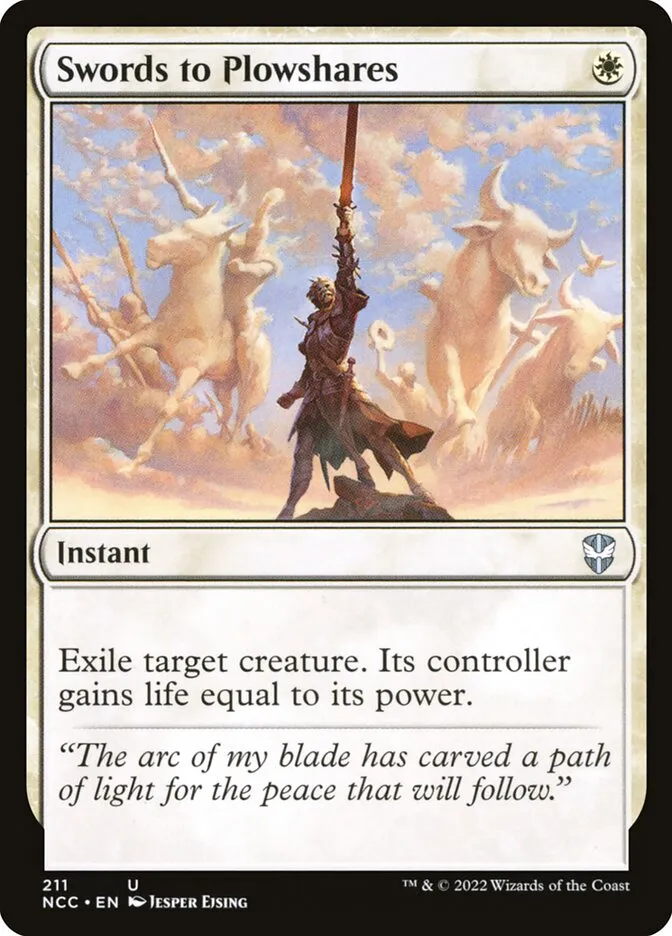2022 New Capenna Commander Swords to Plowshares #211 uncommon card image
