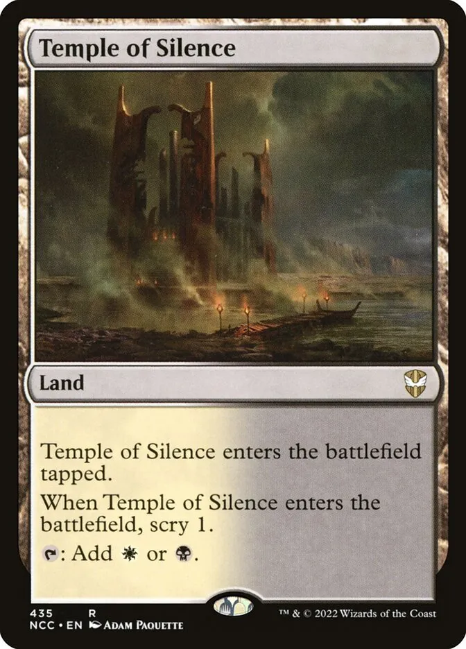 2022 New Capenna Commander Temple of Silence #435 rare card image