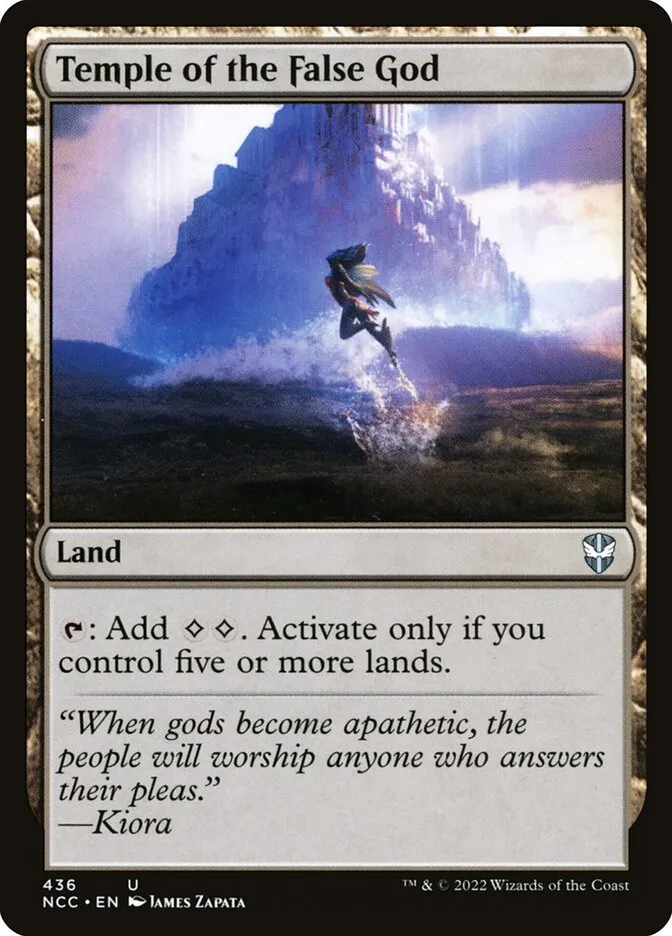 2022 New Capenna Commander Temple of the False God #436 uncommon card image