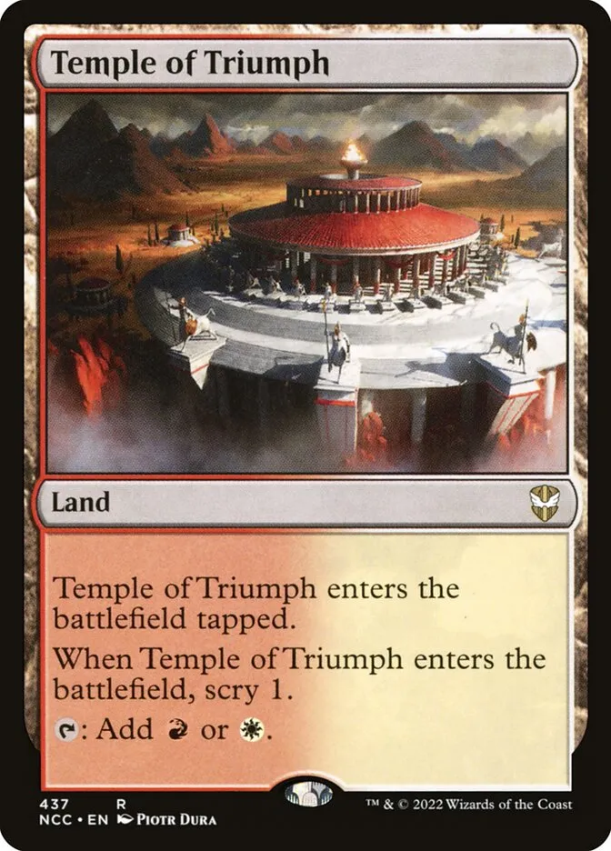 2022 New Capenna Commander Temple of Triumph #437 rare card image