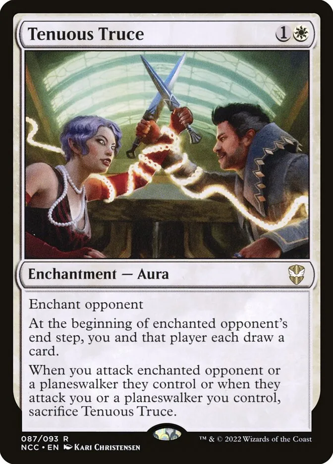 2022 New Capenna Commander Tenuous Truce [Extended Art] rare #87 rare card image