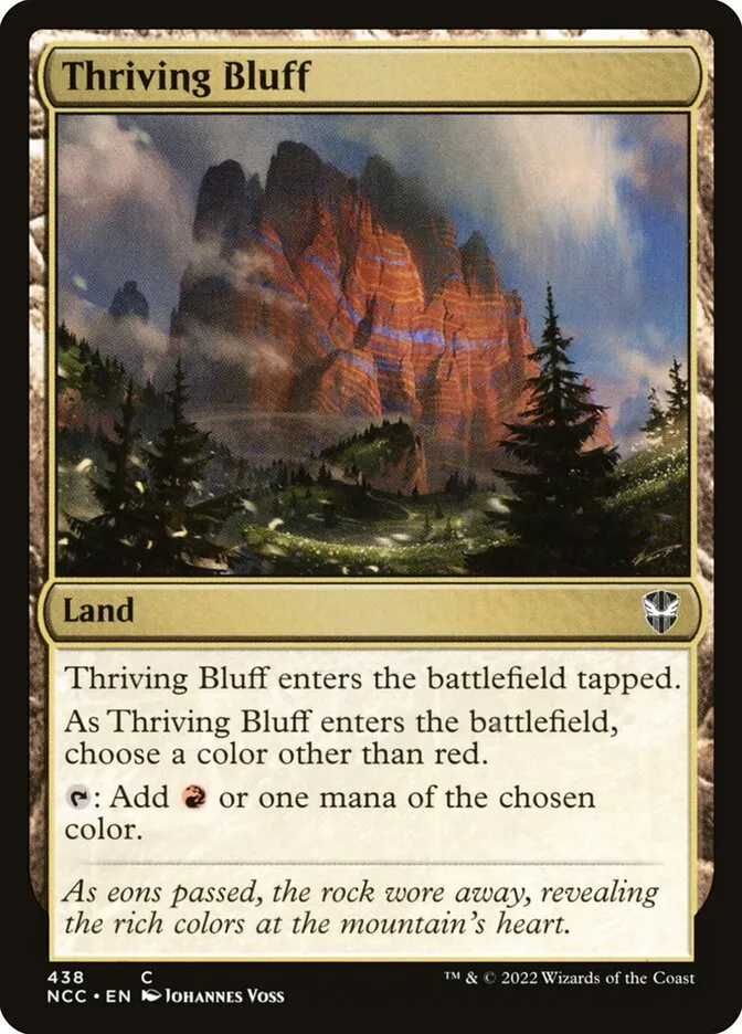 2022 New Capenna Commander Thriving Bluff common #438 common card image