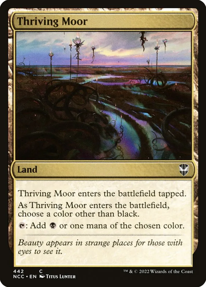 2022 New Capenna Commander Thriving Moor #442 common card image