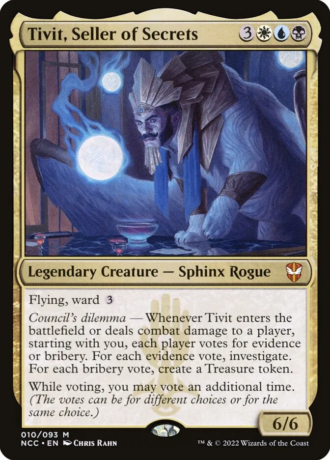 2022 New Capenna Commander Tivit, Seller of Secrets mythic #10 mythic card image