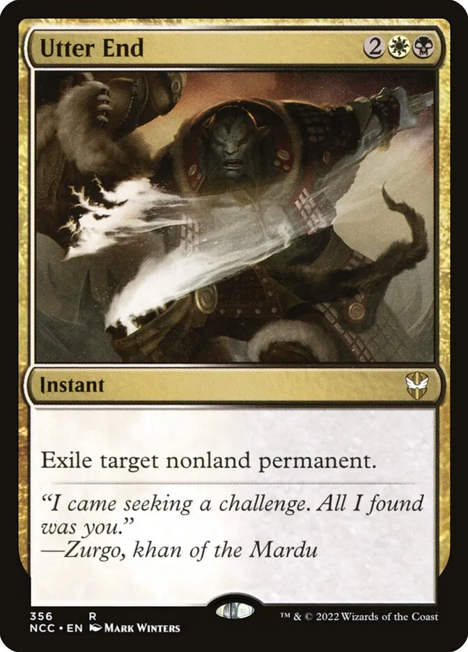 2022 New Capenna Commander Utter End rare #356 rare card image