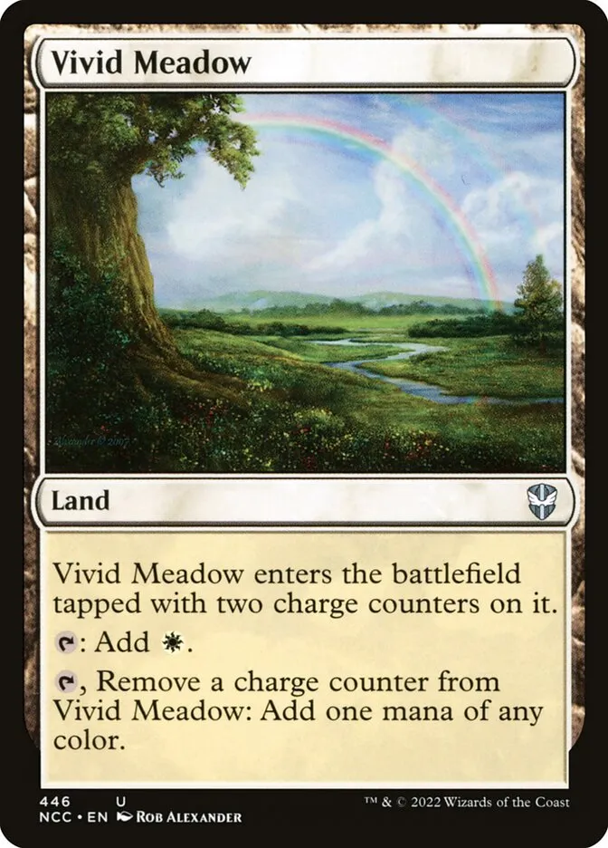 2022 New Capenna Commander Vivid Meadow #446 uncommon card image