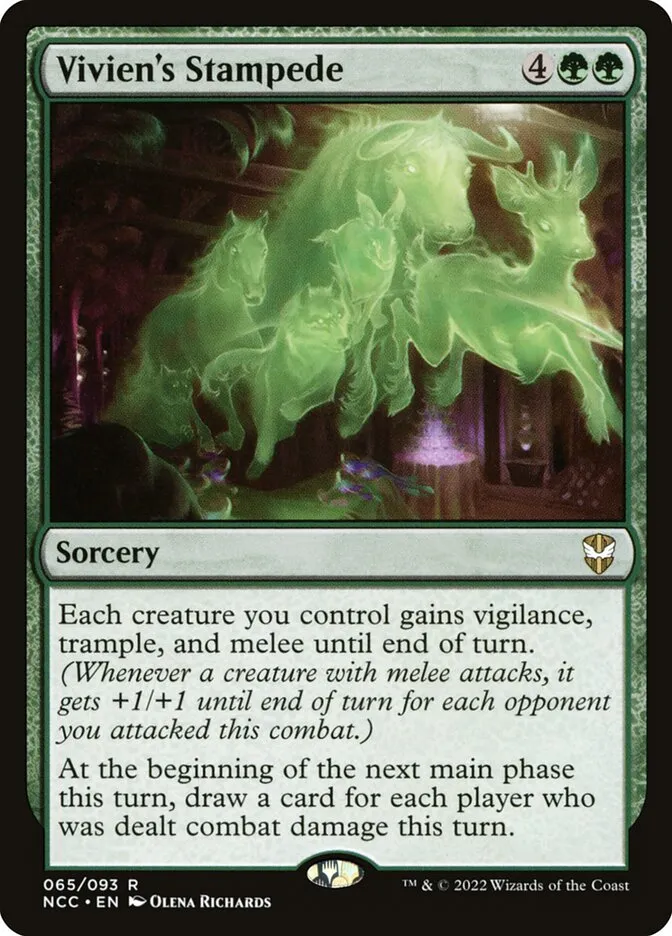 2022 New Capenna Commander Vivien's Stampede #65 rare card image