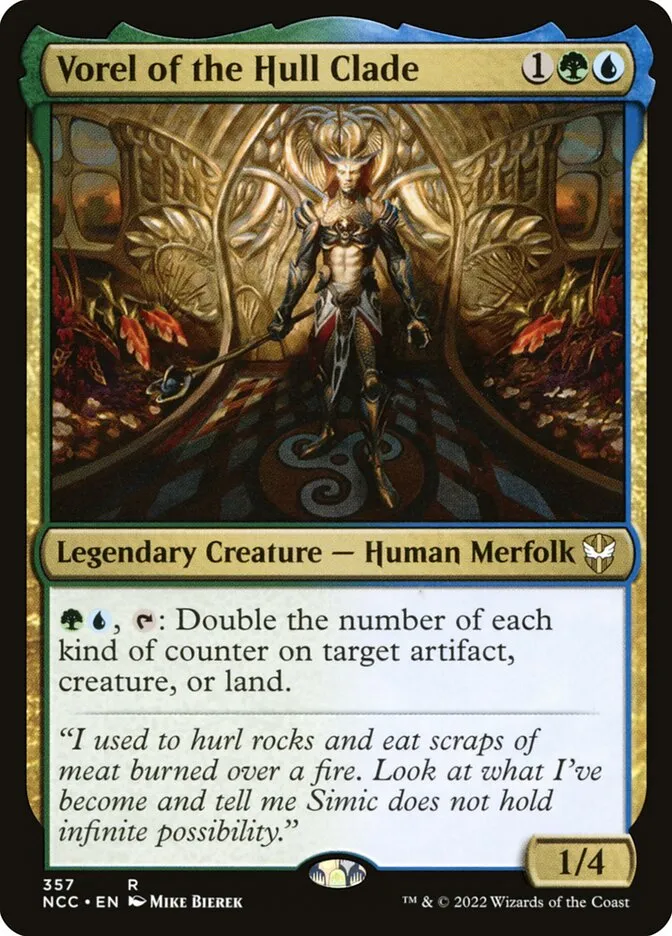 2022 New Capenna Commander Vorel of the Hull Clade #357 rare card image