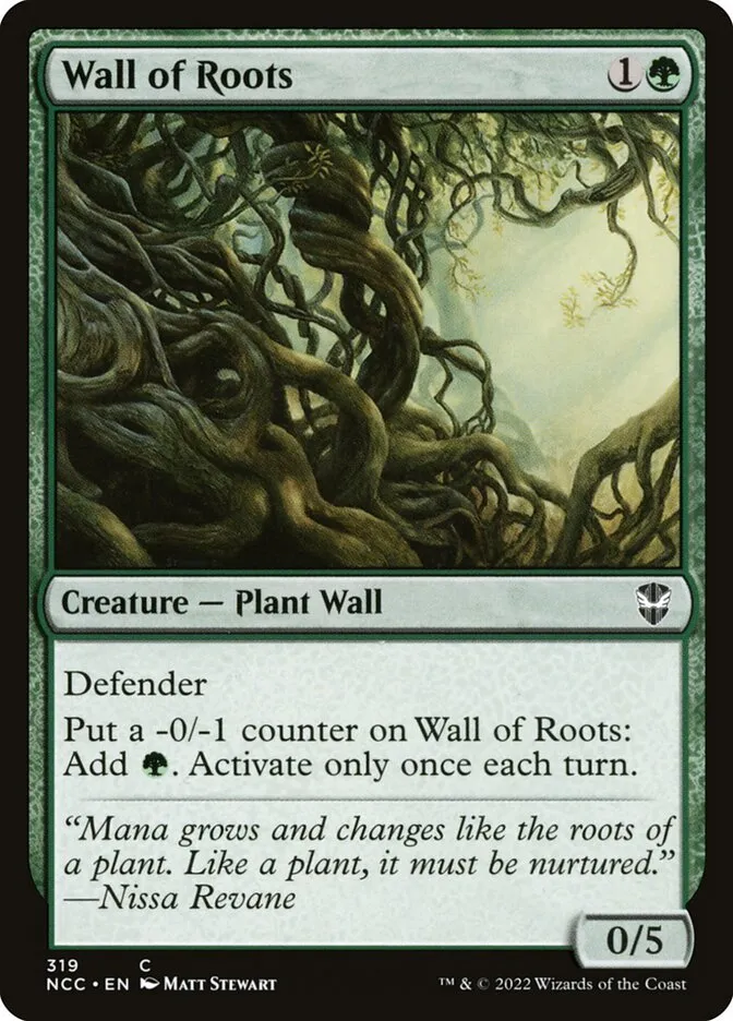 2022 New Capenna Commander Wall of Roots #319 common card image
